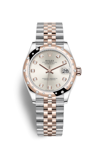 Rolex 278341rbr-0016 : Datejust 31 Stainless Steel/ Rose Gold / Domed - Diamond / Silver - Diamond / Jubilee
