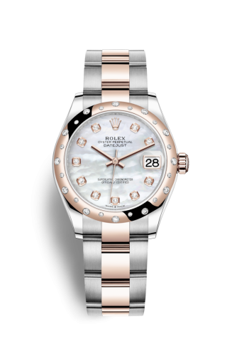 Rolex 278341rbr-0025 : Datejust 31 Stainless Steel/ Rose Gold / Domed - Diamond / MOP / Oyster