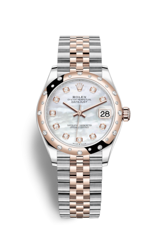 Rolex 278341rbr-0026 : Datejust 31 Stainless Steel/ Rose Gold / Domed - Diamond / MOP / Jubilee