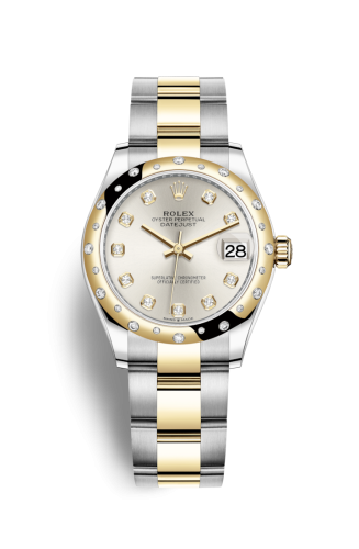 Rolex 278343rbr-0019 : Datejust 31 Stainless Steel / Yellow Gold / Domed - Diamond / Silver - Diamond / Oyster