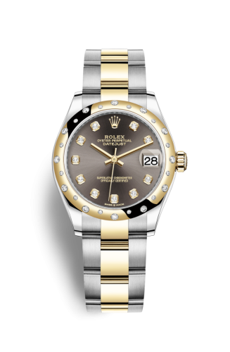 Rolex 278343rbr-0021 : Datejust 31 Stainless Steel / Yellow Gold / Domed - Diamond / Grey - Diamond / Oyster