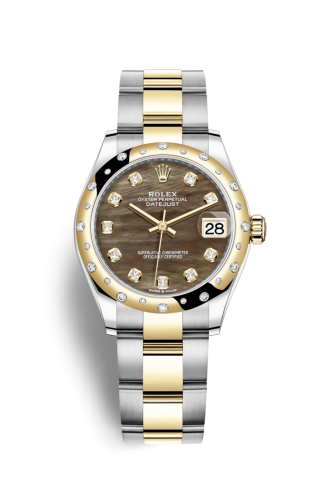 Rolex 278343rbr-0023 : Datejust 31 Stainless Steel / Yellow Gold / Domed - Diamond / Black MOP / Oyster
