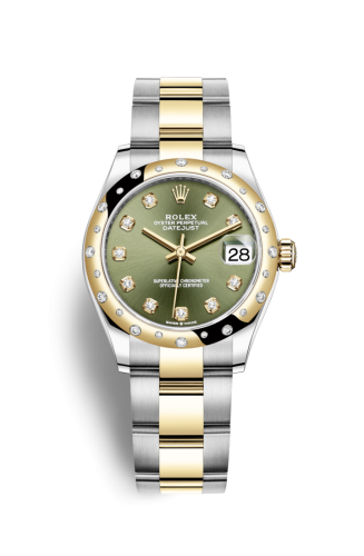Rolex 278343rbr-0029 : Datejust 31 Stainless Steel / Yellow Gold / Domed - Diamond / Olive - Diamond / Oyster