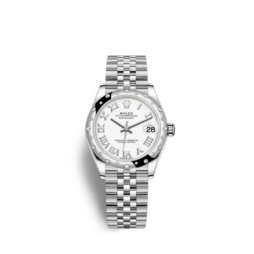 Rolex 278344rbr-0012 : Datejust 31 Stainless Steel Domed Diamond / Jubilee / White - Roman
