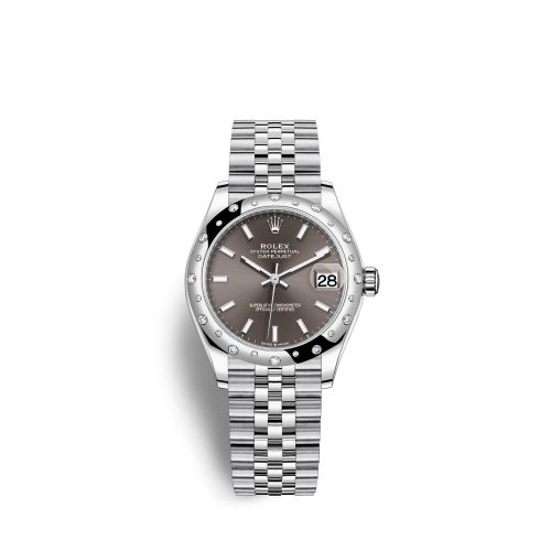Rolex 278344rbr-0018 : Datejust 31 Stainless Steel Domed Diamond / Jubilee / Grey