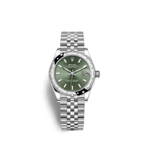 Rolex 278344rbr-0020 : Datejust 31 Stainless Steel Domed Diamond / Jubilee / Green