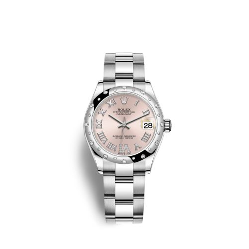Rolex 278344rbr-0025 : Datejust 31 Stainless Steel Domed Diamond / Oyster / Pink - Roman