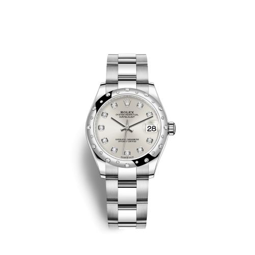 Rolex 278344rbr-0031 : Datejust 31 Stainless Steel Domed Diamond / Oyster / Silver - Diamond