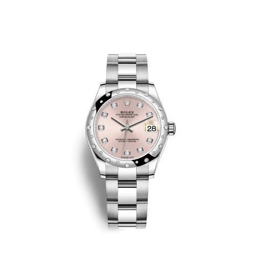 Rolex 278344rbr-0033 : Datejust 31 Stainless Steel Domed Diamond / Oyster / Pink - Diamond