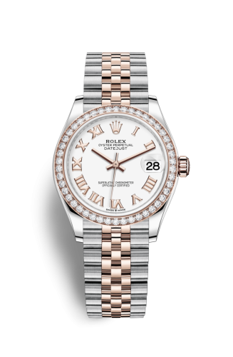 Rolex 278381rbr-0004 : Datejust 31 Stainless Steel/ Rose Gold / Diamond / White - Roman / Jubilee