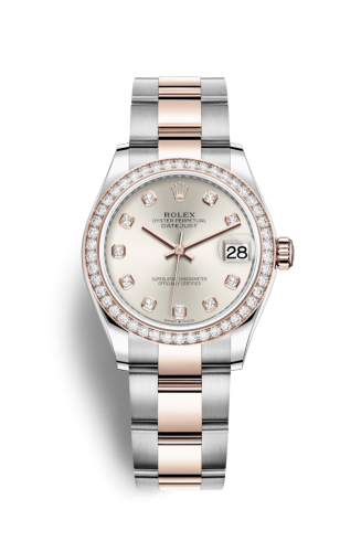 Rolex 278381rbr-0015 : Datejust 31 Stainless Steel/ Rose Gold / Diamond / Silver - Diamond / Oyster