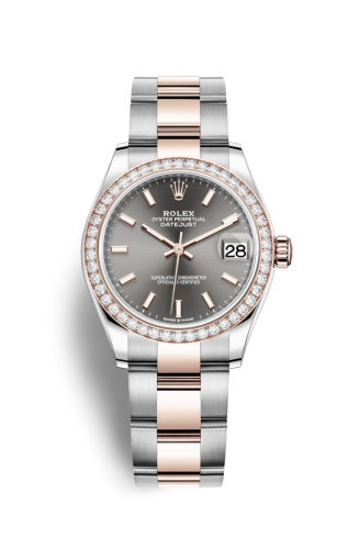 Rolex 278381rbr-0017 : Datejust 31 Stainless Steel/ Rose Gold / Diamond / Grey / Oyster