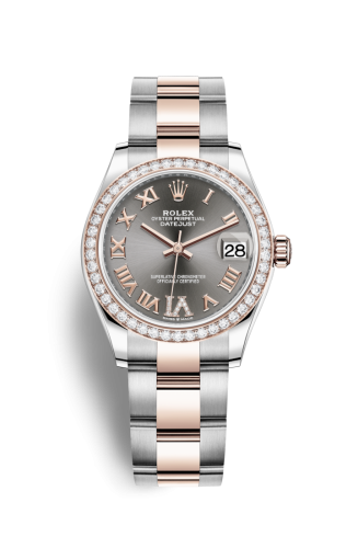 Rolex 278381rbr-0029 : Datejust 31 Stainless Steel/ Rose Gold / Diamond / Grey - Roman / Oyster