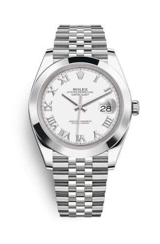 Rolex 126300-0016 : Datejust 41 Stainless Steel Smooth / Jubilee / White Roman