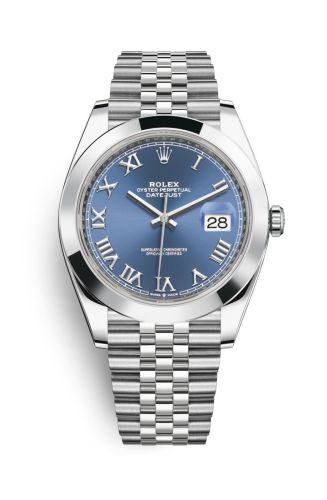 Rolex 126300-0018 : Datejust 41 Stainless Steel Smooth / Jubilee / Blue Roman