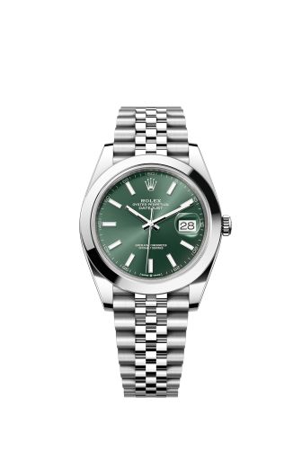 Rolex 126300-0020 : Datejust 41 Stainless Steel Smooth / Jubilee / Green