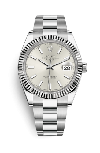 Rolex 126334-0003 : Datejust 41 Stainless Steel Fluted / Oyster / Silver