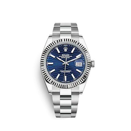 Rolex 126334-0031 : Datejust 41 Stainless Steel - Fluted / Blue - Fluted / Oyster