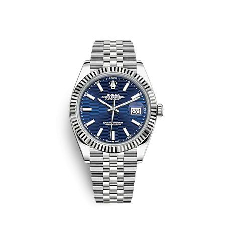 Rolex 126334-0032 : Datejust 41 Stainless Steel Fluted / Jubilee / Blue - Fluted