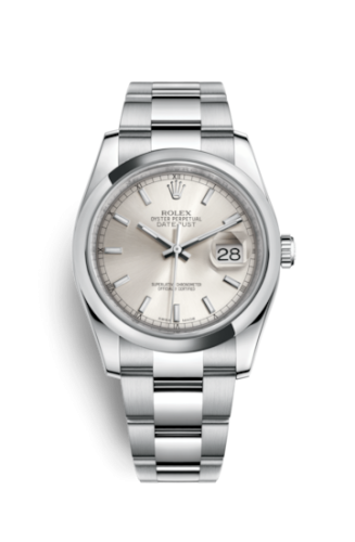 Rolex 116200-0056 : Datejust 36 Stainless Steel Domed / Oyster / Silver