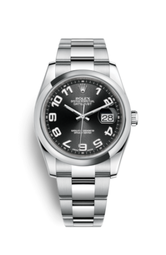 Rolex 116200-0078 : Datejust 36 Stainless Steel Domed / Oyster / Black Arabic