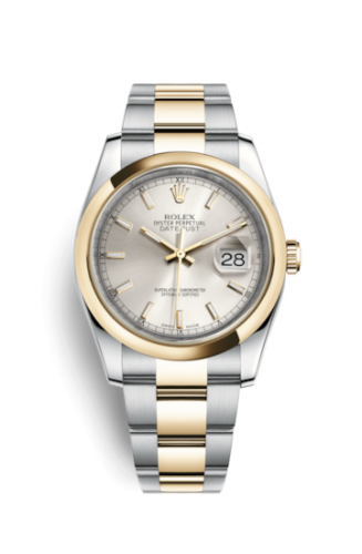 Rolex 116203-0131 : Datejust 36 Rolesor Yellow Domed / Oyster / Silver