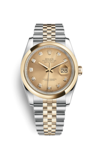 Rolex 116203-0140 : Datejust 36 Rolesor Yellow Domed / Jubilee / Champagne Diamonds