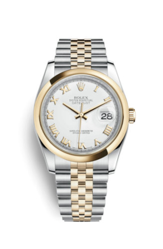 Rolex 116203-0144 : Datejust 36 Rolesor Yellow Domed / Jubilee / White Roman