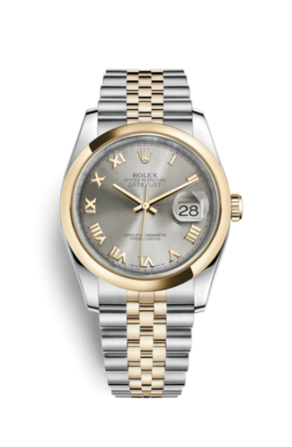 Rolex 116203-0145 : Datejust 36 Rolesor Yellow Domed / Jubilee / Steel Roman