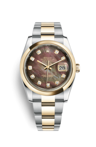 Rolex 116203-0149 : Datejust 36 Rolesor Yellow Domed / Oyster / Brown MOP