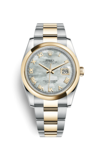 Rolex 116203-0190 : Datejust 36 Rolesor Yellow Domed / Oyster / MOP Roman