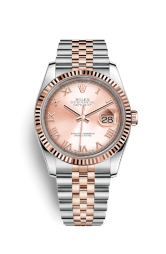 Rolex 116231-0089 : Datejust 36 Rolesor Everose Fluted / Jubilee / Pink Roman