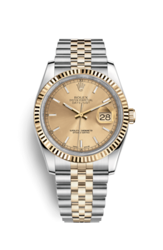 Rolex 116233-0151 : Datejust 36 Rolesor Yellow Fluted / Jubilee / Champagne