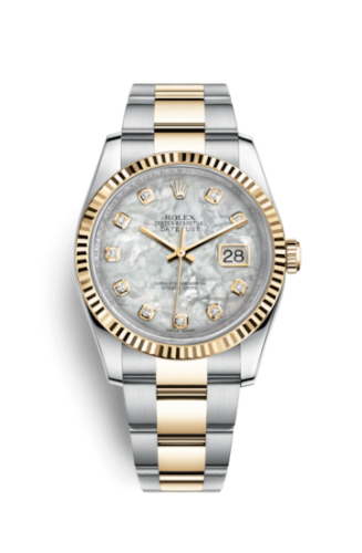 Rolex 116233-0167 : Datejust 36 Rolesor Yellow Fluted / Oyster / MOP