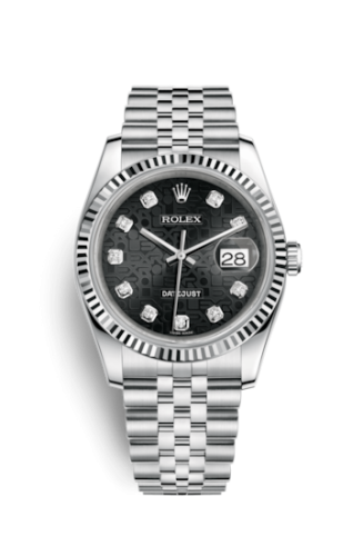 Rolex 116234-0079 : Datejust 36 Stainless Steel Fluted / Jubilee / Black Computer