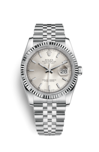 Rolex 116234-0080 : Datejust 36 Stainless Steel Fluted / Jubilee / Silver