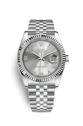 Rolex 116234-0081 : Datejust 36 Stainless Steel Fluted / Jubilee / Rhodium Roman