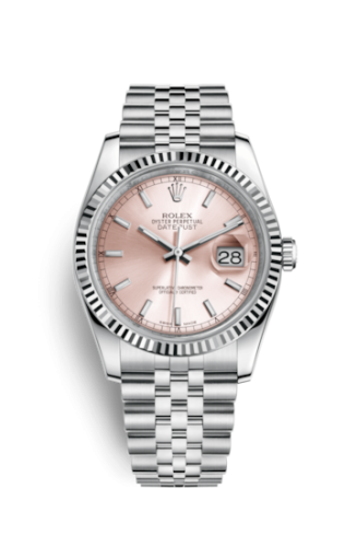 Rolex 116234-0108 : Datejust 36 Stainless Steel Fluted / Jubilee / Pink