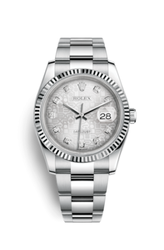 Rolex 116234-0135 :  Datejust 36 Stainless Steel Fluted / Oyster / Silver Computer