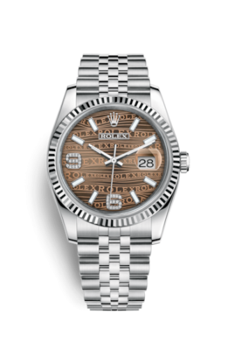 Rolex 116234-0158 : Datejust 36 Stainless Steel Fluted / Jubilee / Bronze Wave