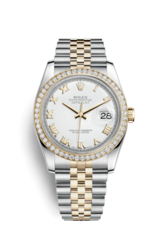 Rolex 116243-0001 : Datejust 36 Rolesor Yellow Diamond / Jubilee / White Roman