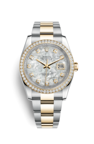 Rolex 116243-0027 : Datejust 36 Rolesor Yellow Diamond / Oyster / MOP