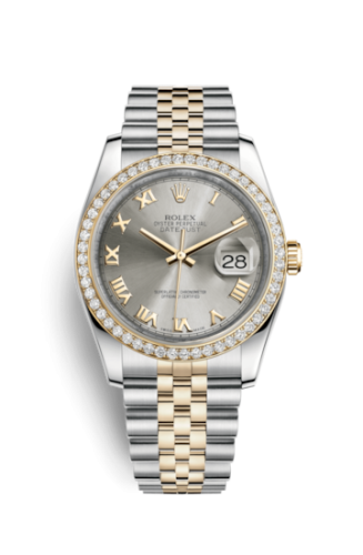 Rolex 116243-0045 : Datejust 36 Rolesor Yellow Diamond / Jubilee / Steel Roman