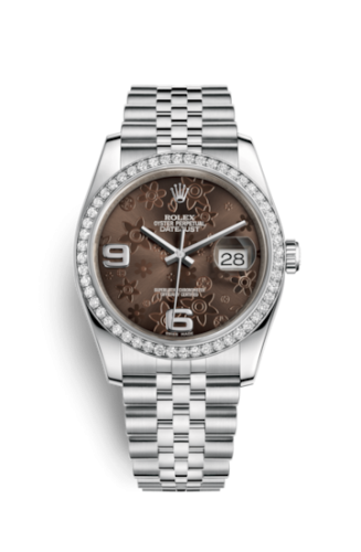 Rolex 116244-0003 : Datejust 36 Stainless Steel Diamond / Jubilee/ Bronze Floral