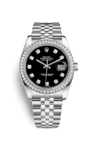 Rolex 116244-0014 : Datejust 36 Stainless Steel Diamond / Jubilee / Black Diamond