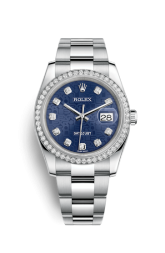 Rolex 116244-0021 : Datejust 36 Stainless Steel Diamond / Jubilee / Blue Computer