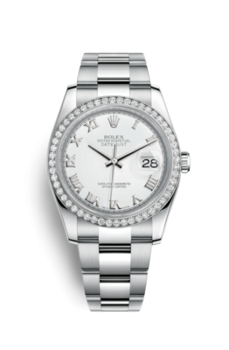 Rolex 116244-0023 : Datejust 36 Stainless Steel Diamond / Oyster / Silver