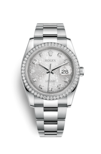 Rolex 116244-0024 : Datejust 36 Stainless Steel Diamond / Oyster / Silver Computer