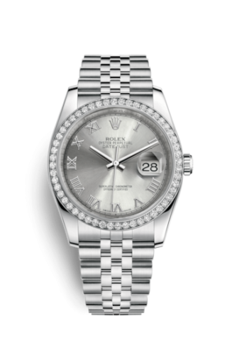 Rolex 116244-0055 : Datejust 36 Stainless Steel Diamond / Jubilee / Rhodium Roman