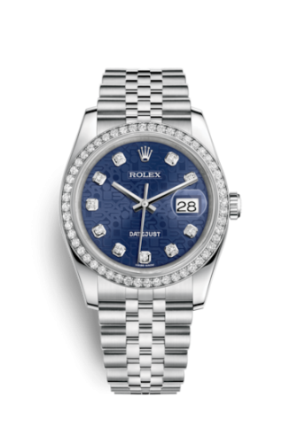 Rolex 116244-0059 : Datejust 36 Stainless Steel Diamond / Jubilee / Blue Computer